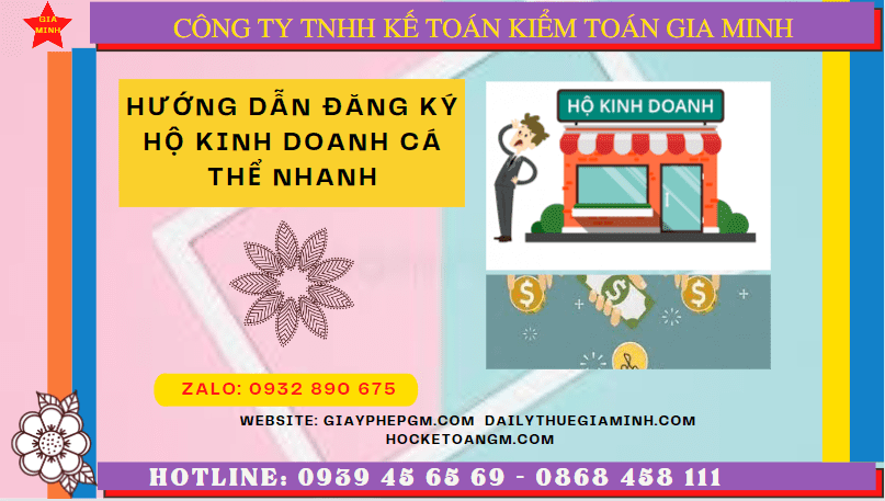 HƯỚNG DẪN ĐĂNG KÝ HỘ KINH DOANH CÁ THỂ NHANH TẠI LONG AN 4 Dịch vụ làm thủ tục thành lập hộ kinh doanh tại Long An