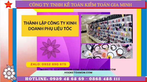 Thành lập công ty kinh doanh phụ liệu tóc tại Điện Biên 6 Dịch vụ thành lập công ty kinh doanh phụ liệu tóc uy tín tại Điện Biên