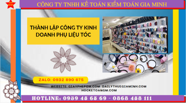 Dịch vụ thành lập công ty kinh doanh phụ liệu tóc uy tín tại Yên Bái