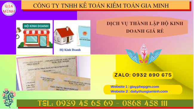 Dịch vụ thành lập hộ kinh doanh giá rẻ tại bình định 6 Dịch vụ tư vấn thành lập hộ kinh doanh cá thể giá rẻ tại Bình Định
