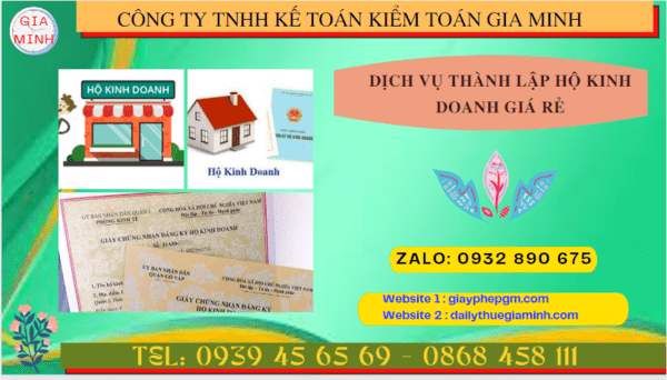 Dịch vụ tư vấn thành lập hộ kinh doanh cá thể giá rẻ tại Cà Mau