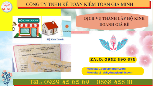 DỊCH VỤ THÀNH LẬP HỘ KINH DOANH GIÁ RẺ TẠI HÒA BÌNH 6 Dịch vụ tư vấn thành lập hộ kinh doanh cá thể giá rẻ tại Hòa Bình