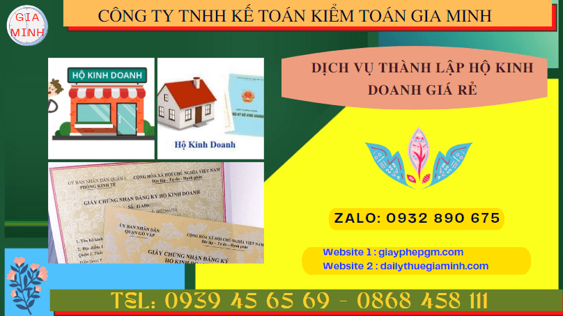 Dịch vụ tư vấn thành lập hộ kinh doanh cá thể giá rẻ tại Thành Phố Hồ Chí Minh