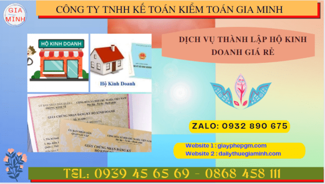 Dịch vụ thành lập hộ kinh doanh giá rẻ tại trà vinh 6 Dịch vụ tư vấn thành lập hộ kinh doanh cá thể giá rẻ tại Trà Vinh