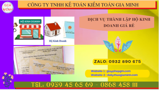 DỊCH VỤ THÀNH LẬP HỘ KINH DOANH GIÁ RẺ TẠI TT HUẾ 6 Dịch vụ tư vấn thành lập hộ kinh doanh cá thể giá rẻ tại TT Huế