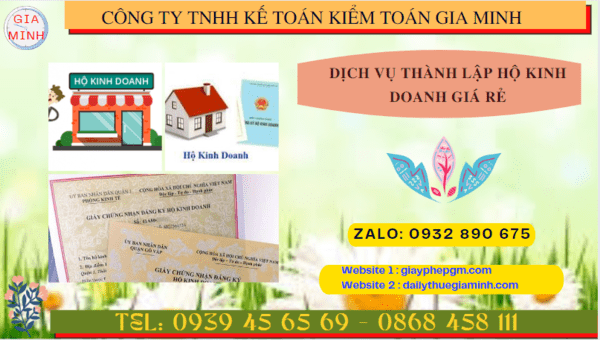 Dịch vụ thành lập hộ kinh doanh giá rẻ tại vĩnh long 6 Dịch vụ tư vấn thành lập hộ kinh doanh cá thể giá rẻ tại Vĩnh Long