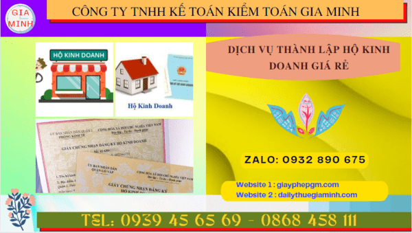 DỊCH VỤ THÀNH LẬP HỘ KINH DOANH GIÁ RẺ TẠI YÊN BÁI 6 Dịch vụ tư vấn thành lập hộ kinh doanh cá thể giá rẻ tại Yên Bái