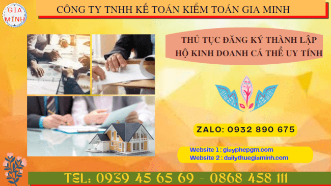THỦ TỤC ĐĂNG KÝ THÀNH LẬP HỘ KINH DOANH CÁ THỂ TẠI THÁI BÌNH UY TÍN 6 Dịch vụ tư vấn thành lập hộ kinh doanh cá thể tại Thái Bình