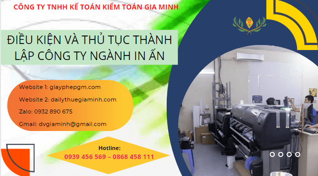 Điều kiện và thủ tục thành lập công ty ngành in ấn