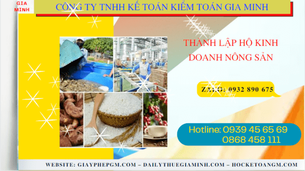 Thành lập hộ kinh doanh nông sản tại Bạc Liêu 7 Hồ sơ thành lập hộ kinh doanh nông sản tại Bạc Liêu