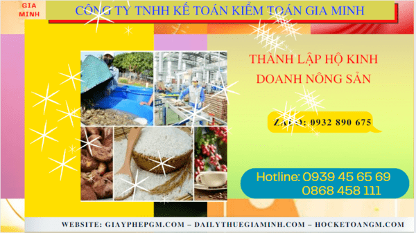 Thành lập hộ kinh doanh nông sản tại bến tre 7 Hồ sơ thành lập hộ kinh doanh nông sản tại Bến Tre