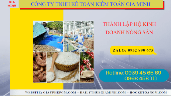 Thành lập hộ kinh doanh nông sản tại Hà Tĩnh 7 Hồ sơ thành lập hộ kinh doanh nông sản tại Hà Tĩnh