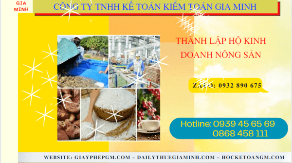 Thành lập hộ kinh doanh nông sản tại Nghệ An 7 Hồ sơ thành lập hộ kinh doanh nông sản tại Nghệ An