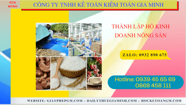Thành lập hộ kinh doanh nông sản tại Thanh Hóa 4 Hồ sơ thành lập hộ kinh doanh nông sản tại Thanh Hóa