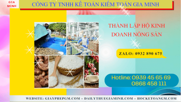 Hồ sơ thành lập hộ kinh doanh nông sản tại Quận Ninh Kiều