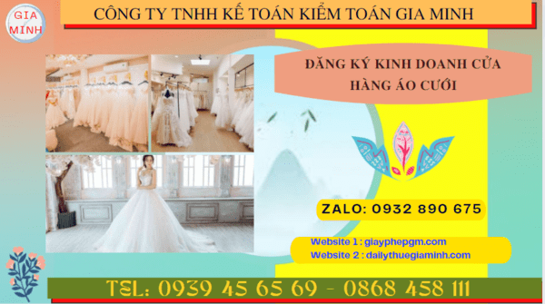 Đăng ký kinh doanh cửa hàng áo cưới tại Ninh Thuận
