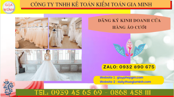 Đăng ký kinh doanh cửa hàng áo cưới tại Quảng Bình 4 Kinh nghiệm mở cửa hàng kinh doanh áo cưới năm 2022 ở Quảng Bình