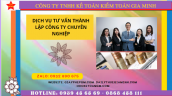 Dịch vụ tư vấn thành lập công ty chuyên nghiệp tại Trà Vinh