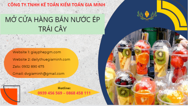 Mở cửa hàng bán nước ép trái cây 6 Mở cửa hàng bán nước ép trái cây thành công 100%
