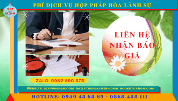 Dịch vụ hợp pháp hóa lãnh sự 2 Phí dịch vụ hợp pháp hóa lãnh sự