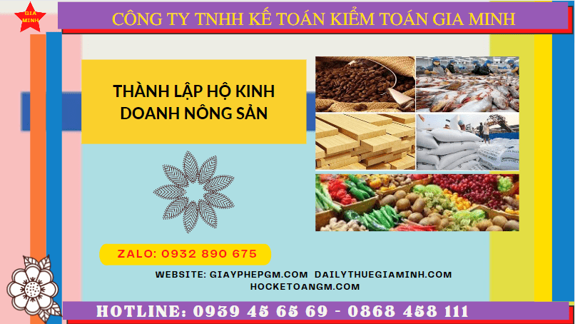 Thành lập hộ kinh doanh nông sản tại Bạc Liêu 12 Quy trình thành lập hộ kinh doanh nông sản tại Bạc Liêu