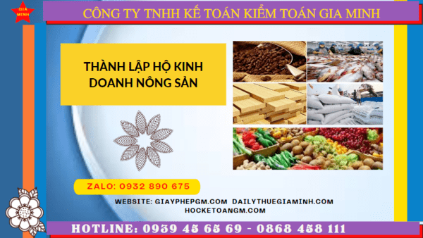 Thành lập hộ kinh doanh nông sản tại bến tre 12 Quy trình thành lập hộ kinh doanh nông sản tại Bến Tre