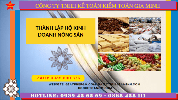 Thành lập hộ kinh doanh nông sản tại Nghệ An 12 Quy trình thành lập hộ kinh doanh nông sản tại Nghệ An