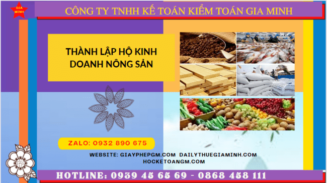Thành lập hộ kinh doanh nông sản tại trà vinh 12 Quy trình thành lập hộ kinh doanh nông sản tại Trà Vinh
