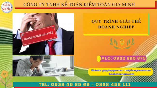 Quy trình giải thể doanh nghiệp tại Vũng Tàu 4 Thủ tục để giải thể doanh nghiệp tại Vũng Tàu