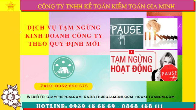 Dịch vụ tạm ngừng kinh doanh công ty tại Hải Dương theo quy định mới 9 Thủ tục tạm ngừng hoạt động doanh nghiệp tại Hải Dương