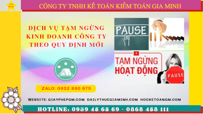 Dịch vụ tạm ngừng kinh doanh công ty tại Ninh Bình theo quy định mới 7 Thủ tục tạm ngừng hoạt động doanh nghiệp tại Ninh Bình