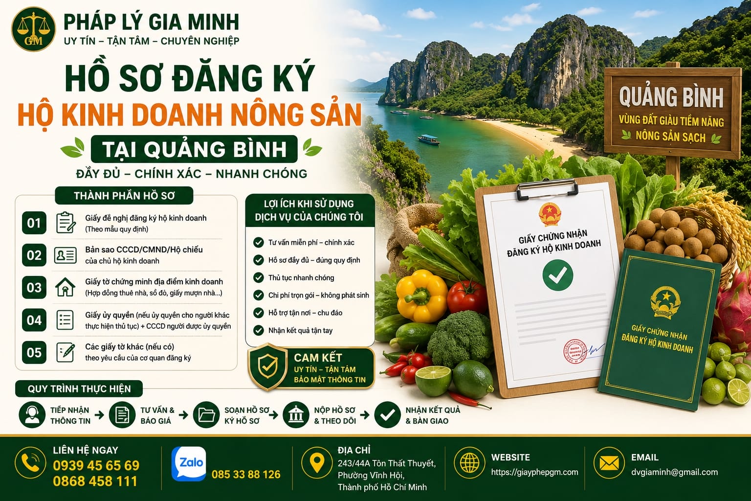 Thành lập hộ kinh doanh nông sản tại Quảng Bình - Dịch vụ nhanh chóng và uy tín 13 Hồ sơ đăng ký hộ kinh doanh nông sản tại Quảng Bình