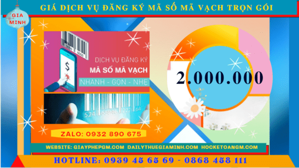 Chi phí đăng ký mã vạch trọn gói tại Cà Mau