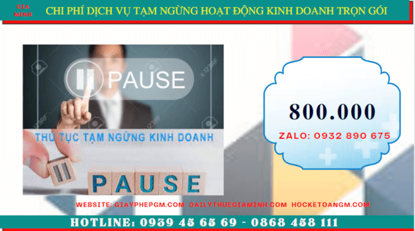 Dịch vụ tạm ngừng hoạt động kinh doanh trọn gói tại Tây Ninh 4 Chi phí thủ tục tạm ngừng kinh doanh công ty tại Tây Ninh