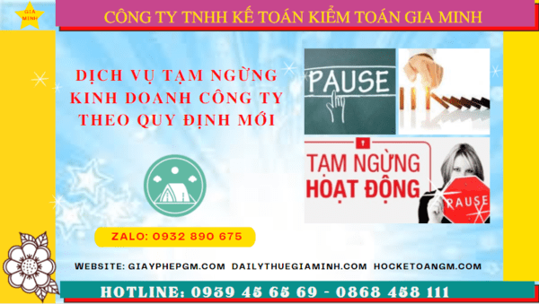 Dịch vụ tạm ngừng kinh doanh công ty tại Hà Giang theo quy định mới 8 Thủ tục tạm ngừng hoạt động doanh nghiệp tại Hà Giang