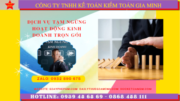 Dịch vụ thủ tục tạm ngừng kinh doanh trọn gói tại Đắk Nông