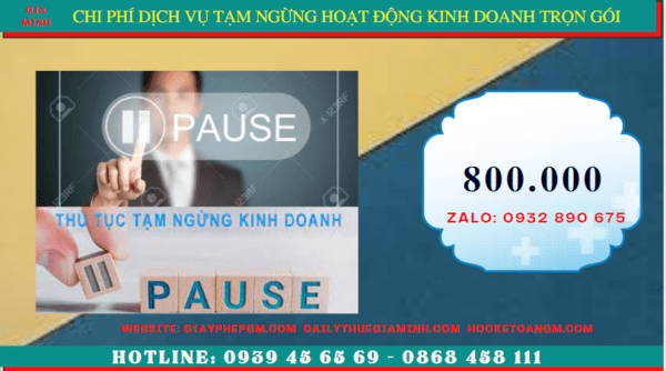 Chi phí thủ tục tạm ngừng kinh doanh công ty tại Kon Tum