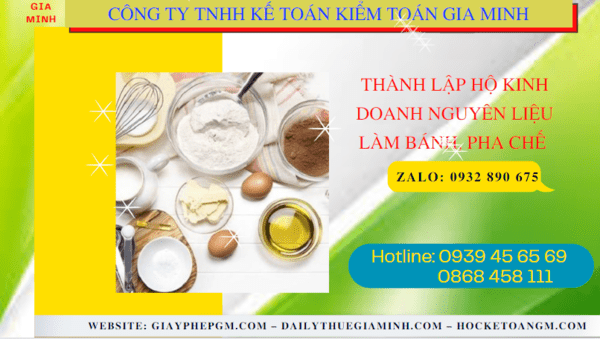 Thành lập hộ kinh doanh nguyên liệu làm bánh, pha chế tại phú yên 6 Hồ sơ thành lập hộ kinh doanh nguyên liệu làm bánh, pha chế gồm những gì tại Phú Yên