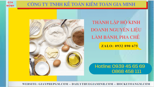 Hồ sơ thành lập hộ kinh doanh nguyên liệu làm bánh, pha chế gồm những gì tại Quảng Nam