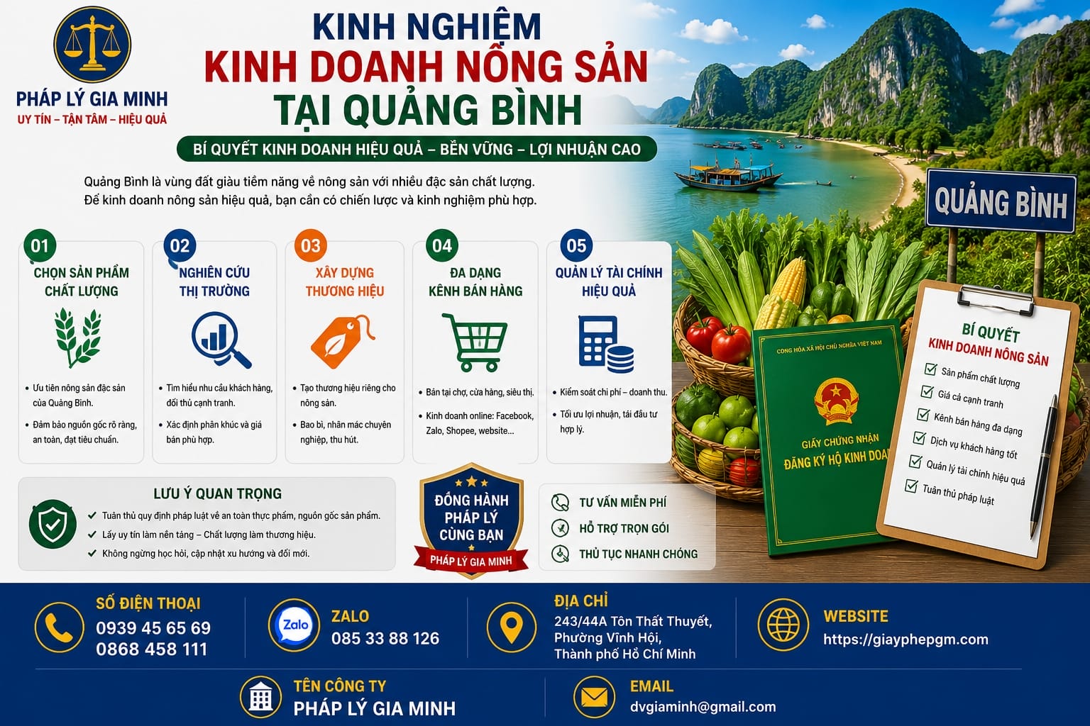 Thành lập hộ kinh doanh nông sản tại Quảng Bình - Dịch vụ nhanh chóng và uy tín 14 Kinh nghiệm kinh doanh nông sản tại Quảng Bình