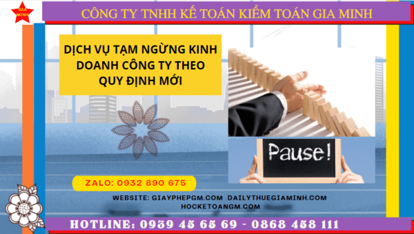 Dịch vụ tạm ngừng kinh doanh công ty tại Tuyên Quang theo quy định mới 4 Thủ tục tạm ngừng kinh doanh công ty tại Tuyên Quang