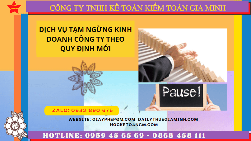 Dịch vụ tạm ngừng kinh doanh công ty tại quận thanh xuân theo quy định mới 4 Thủ tục tạm ngừng kinh doanh công ty tại Quận Thanh Xuân - Hà Nội