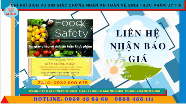 DỊCH VỤ XIN GIẤY CHỨNG NHẬN AN TOÀN VỆ SINH THỰC PHẨM UY TÍN TẠI HẢI DƯƠNG 12 Chi phí dịch xin cấp giấy chứng nhận an toàn vệ sinh thực phẩm tại Hải Dương