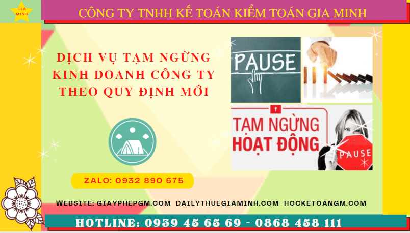 Dịch vụ tạm ngừng kinh doanh công ty tại Nha Trang theo quy định mới 6 Thủ tục tạm ngừng hoạt động doanh nghiệp tại Nha Trang