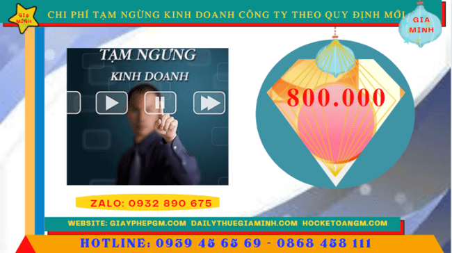Chi phí tạm ngừng kinh doanh công ty tại Cao Bằng