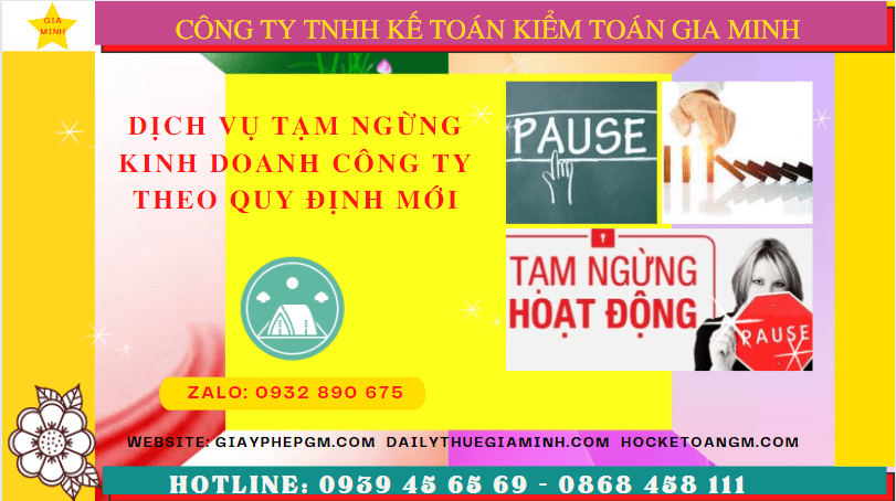 Dịch vụ tạm ngừng kinh doanh công ty tại thái nguyên theo quy định mới 8 Thủ tục tạm ngừng hoạt động doanh nghiệp tại Thái Nguyên