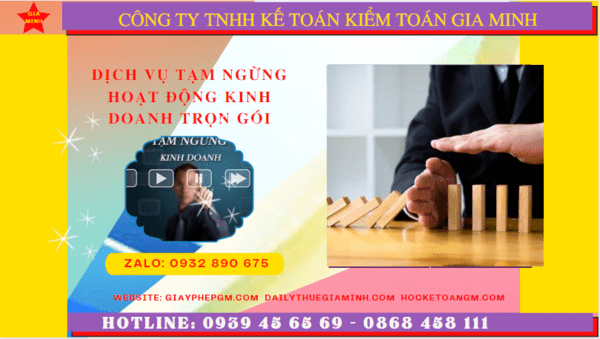 Dịch vụ thủ tục tạm ngừng kinh doanh trọn gói tại Bình Định