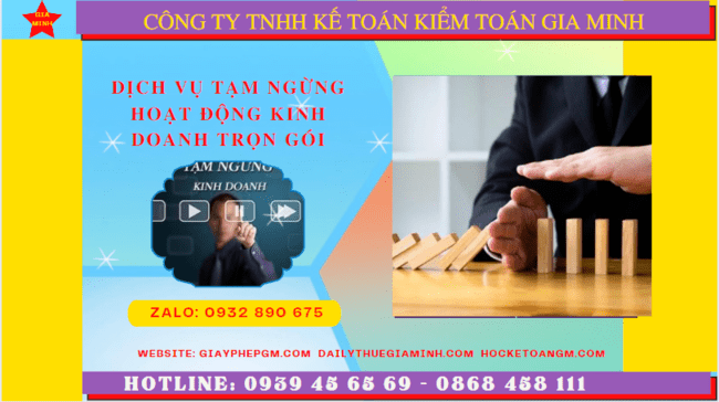 Dịch vụ thủ tục tạm ngừng kinh doanh trọn gói tại Bình Thuận