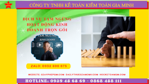Dịch vụ thủ tục tạm ngừng kinh doanh trọn gói tại Khánh Hòa