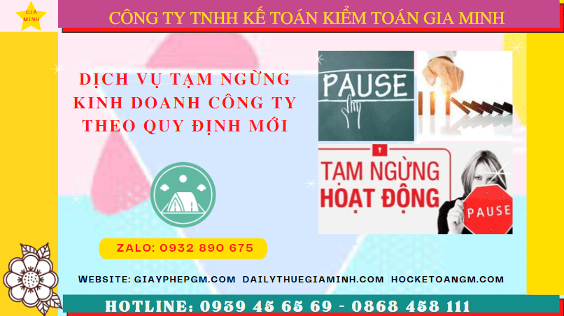 Dịch vụ tạm ngừng kinh doanh công ty tại Thành phố Phủ Lý theo quy định mới 6 Thủ tục tạm ngừng hoạt động doanh nghiệp tại Thành phố Phủ Lý